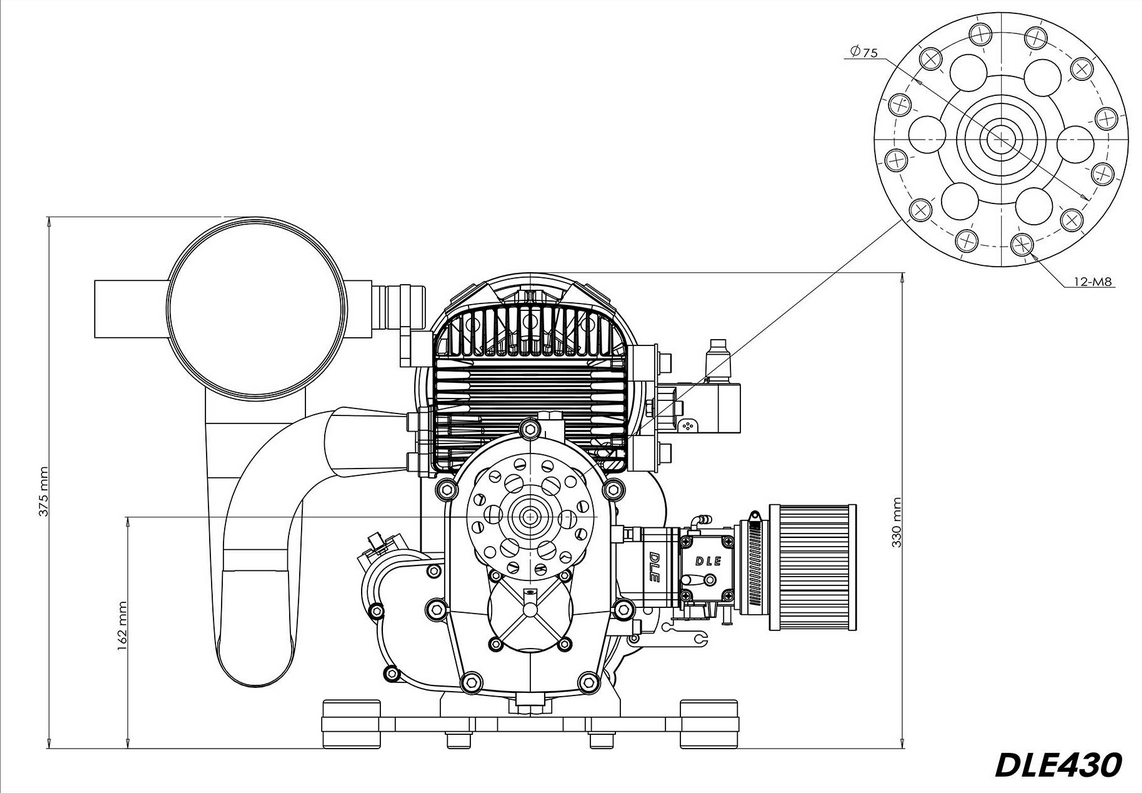 двигатель DLE 430 схема 3